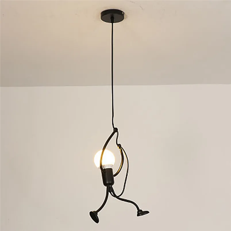 Modern Charming Hanging Chandelier Creative Iron People Lamp Elegant Hanger  (4)