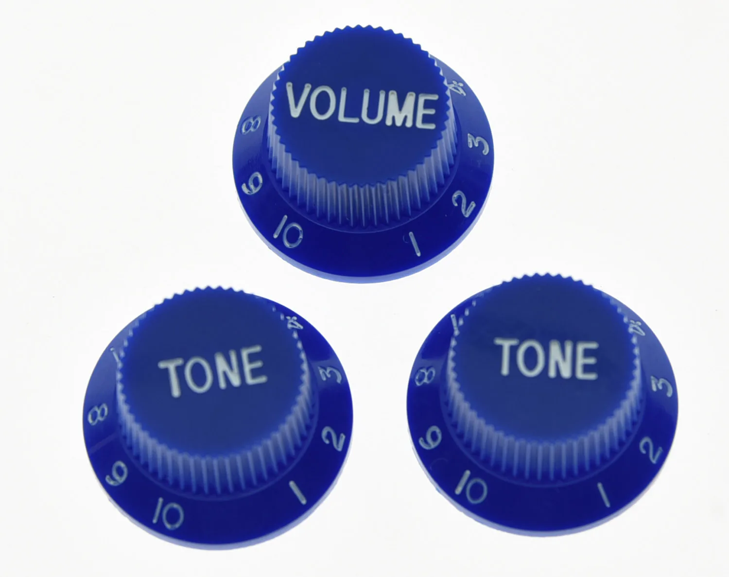Set of 3 ST Guitar Knobs Volume & Tone Knob Blue /White | Спорт и развлечения