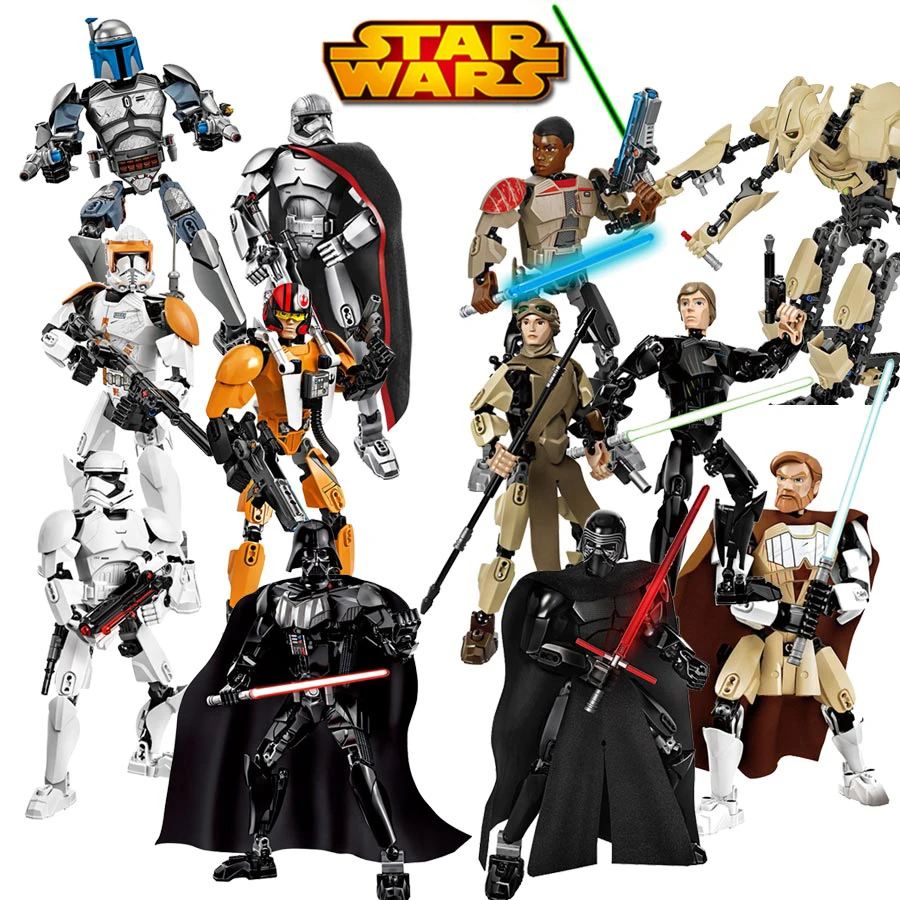 Star-Wars-Buildable-Figure-Building-Block-Toy-Rey-Kylo-Ren-Luke-Skywalker-Chewbacca-Darth-Vader-Boba