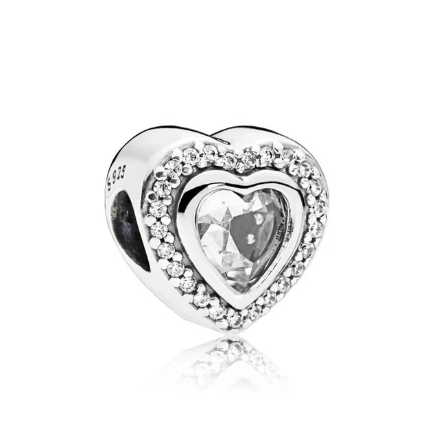 

Kristie 100% 925 Sterling Silver 1:1 New 797608CZ SPARKLING LOVE HEART CHARM Beaded Original Jewelry