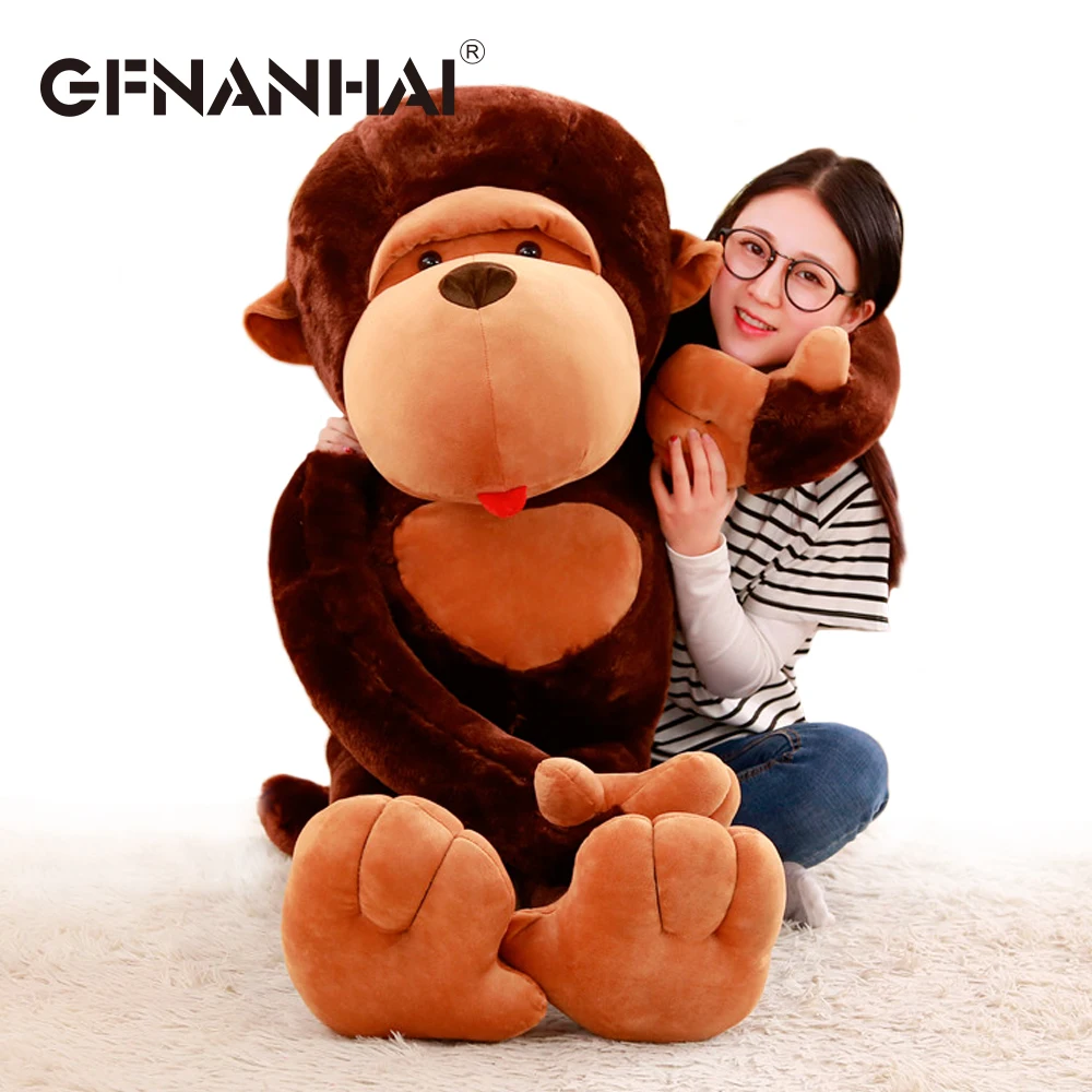 Goede 1 st 80 cm cartoon Lange arm orang oetan knuffel gevulde zachte Grote mond aap Diamant pop voor kinderen kinderen verjaardagscadeau