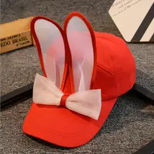 Утка язык Женская Летняя шляпка Корейская версия Милая Чистая Пряжа Кролик уха бейсболка с солнцезащитным козырьком солнцезащитная Кепка