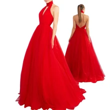 Новое поступление! Открытая спина, тюль, бальное платье, тюль, без рукавов, без спинки, на молнии, платья для выпускного вечера Vestidos De