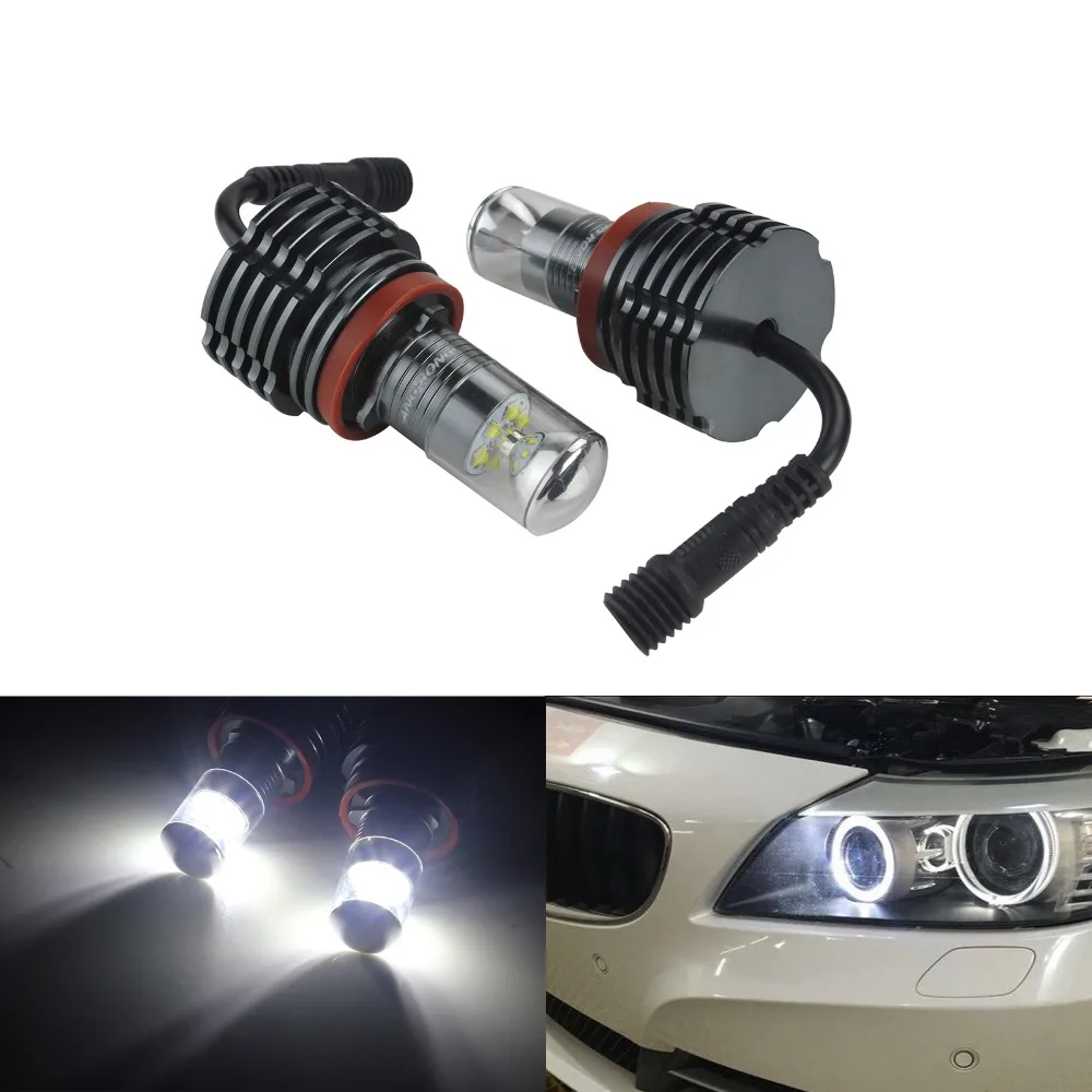 ANGRONG LED 60 Вт Angel Eye Halo Light H8 лампа для BMW 3 Series E92 M3 08 13 E82 E88 E60 E61 E63/E64 E84 E70 E71 E89|Аксессуары
