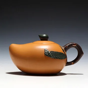 

160/290ML Yixing Purple Clay Mango Teapot Famous Handwork Raw Ore Zisha Pot for Home Tea Ceremony Decoration Kettle Sent Friends