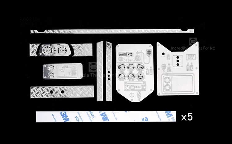 GRC Metal Interior Central Control Decoration Kit For Axial Wraith RR10 90048 RC