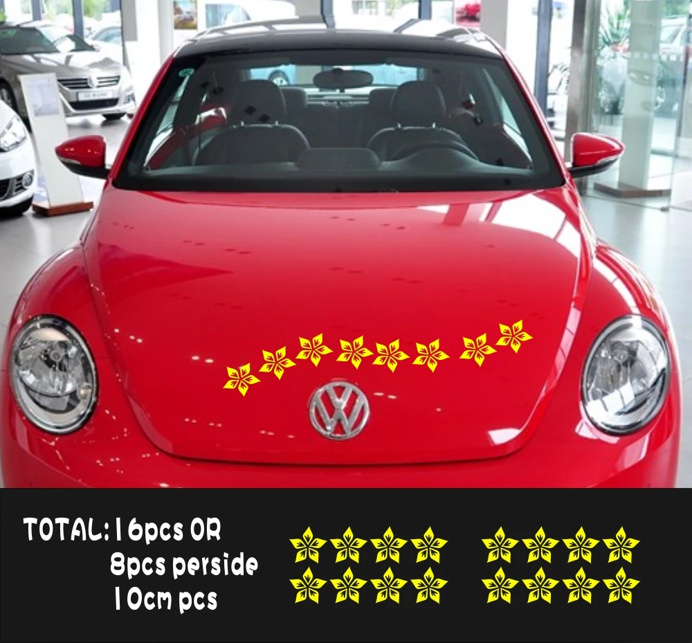 Автомобильные наклейки стапелия цветок для Beetle Винил Капот боковой двери ZC1009 16