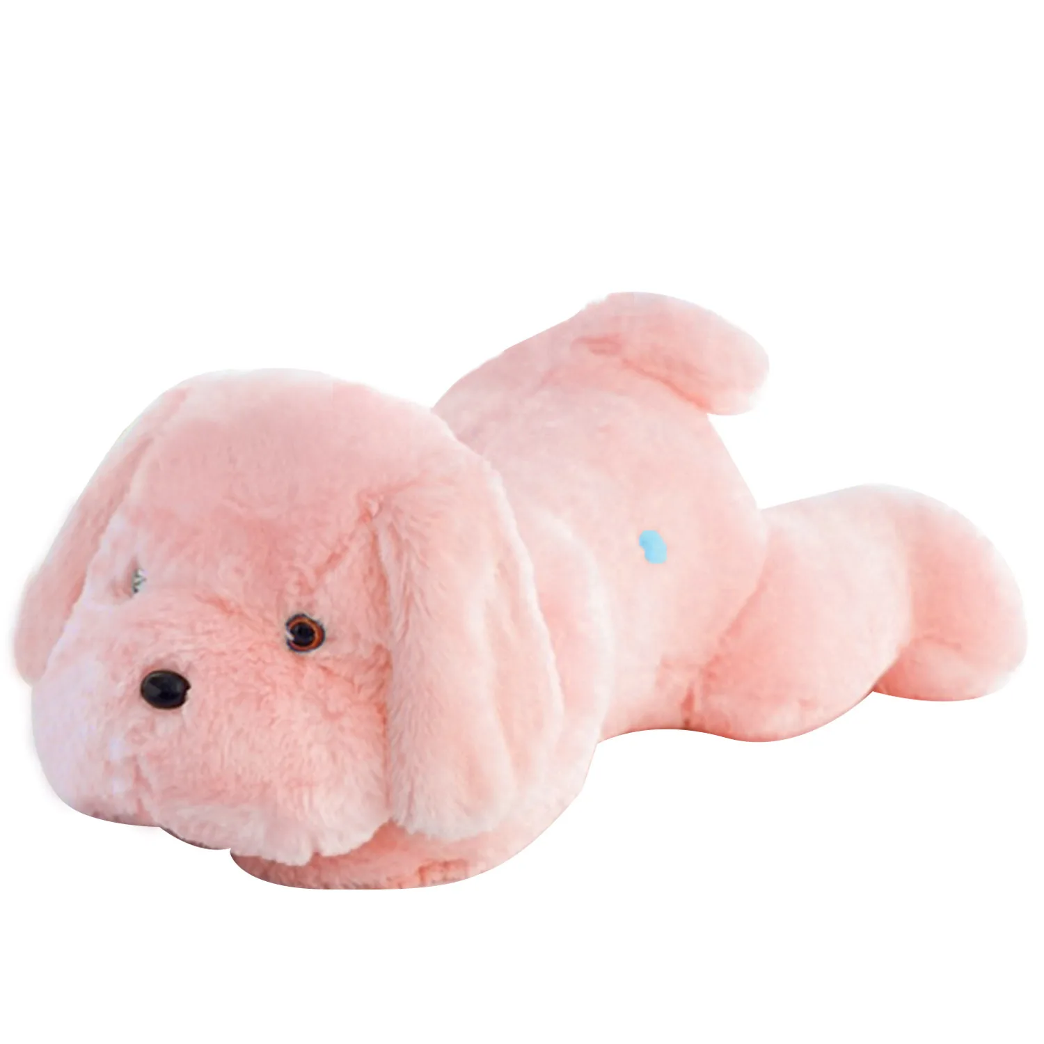 50 см 7 цветов меняющийся светодиодный ночник плюшевая игрушка светящаяся Подушка игрушечная мультяшная собака ребенок дети для подарка домашние подушки для дивана Декор - Цвет: Pink