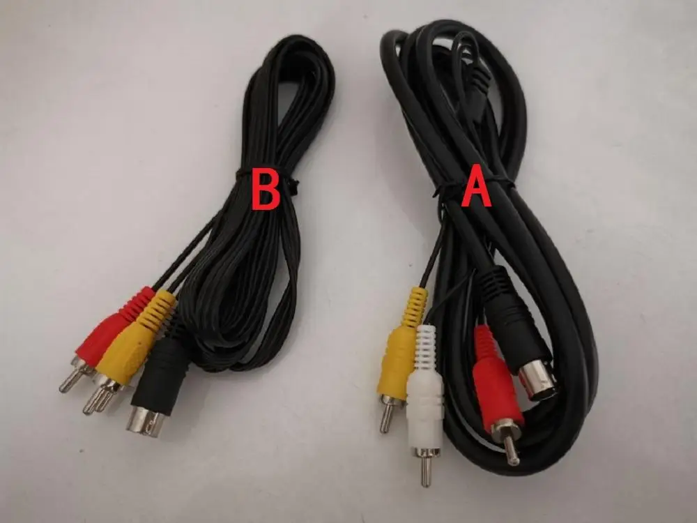 

FZQWEG 9Pin 2 types Cable For Sega Genesis 2 Audio Video AV Cable Cord RCA Cable for Mega Drive MD 2