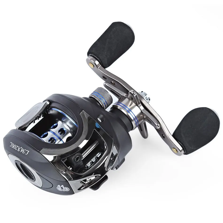 LMA200 Baitcasting Fishing Reel 10+1BB Left Hand Bait Casting Reel Carp