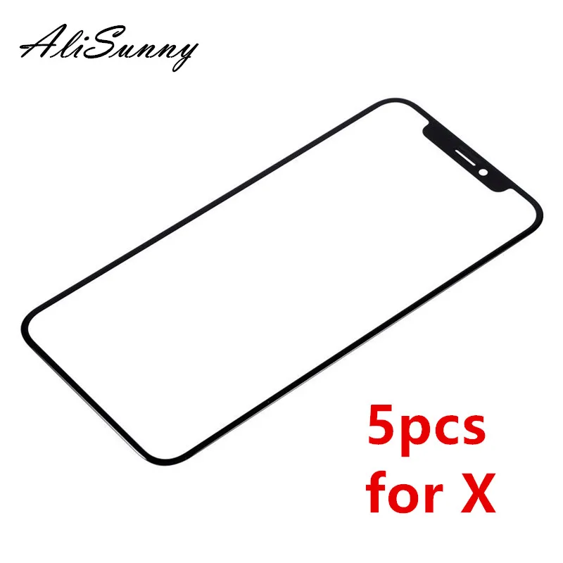 

AliSunny 5pcs LCD Touch Screen Glass for iPhone X iPhoneX Front Outter Panel Lens Replacement Parts