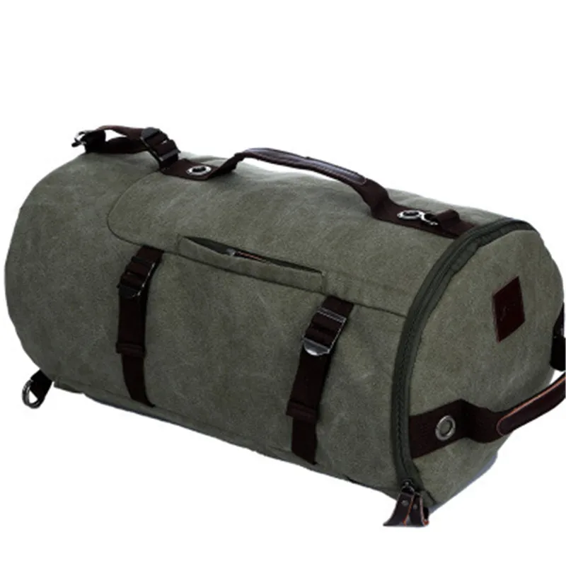 

2 in 1 Men Canvas Backpacks Extra Large Travel Gym Rucksack Convertible Backpacks Outdoor Cycling Backpack Men Shoulder Bag