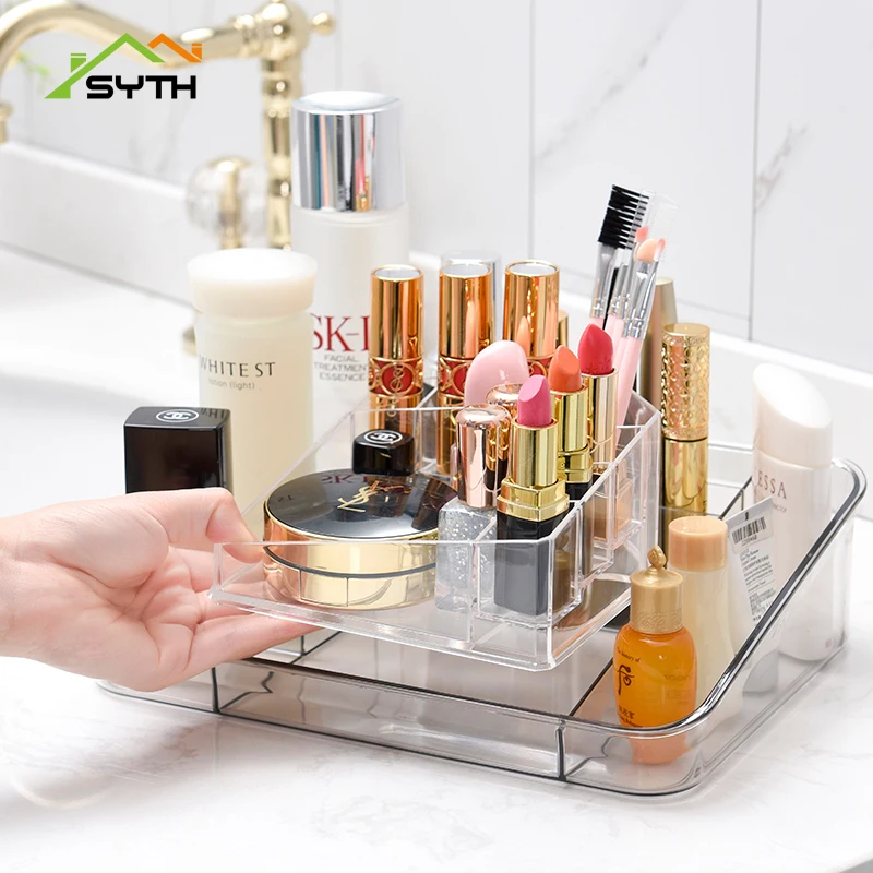 

2019 NEW Acrylic Makeup Organizer Storage Box Cosmetic case Makeup Tools Brush Holder Display Stand make up organizer