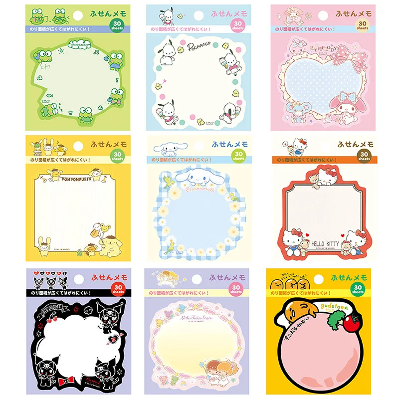 

1 Set Memo Pads Sticky Notes Kawaii Diy Paper Notepad Cartoon Frog Scrapbooking Stickers Office School stationery Bookmark