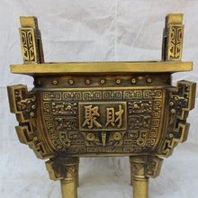 Xd 002723 1" Тибет Бронзовый Буддийский Народные Голова Дракона Статуя Дин Курильница Кадило