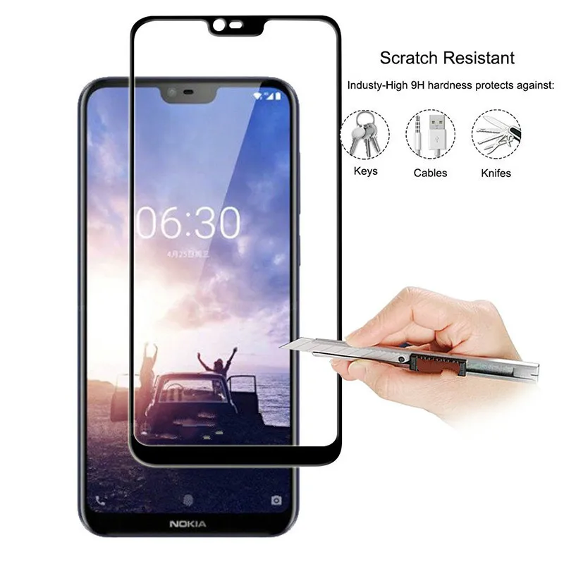 2-5D-9H-Toughened-Glass-Film-Full-Cover-Tempered-Glass-For-Nokia-6-2-3-5