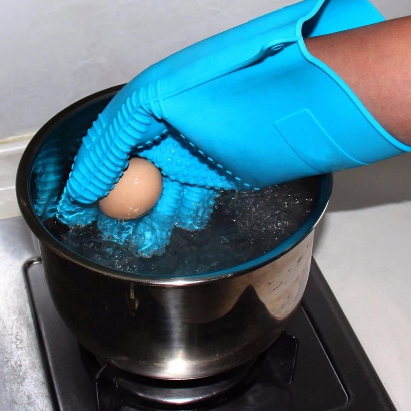 WALFOS Экстра длинные 1 шт. термостойкие силиконовые перчатки приготовление, Выпекание, барбекю Держатель для посуды для духовки рукавица кухня