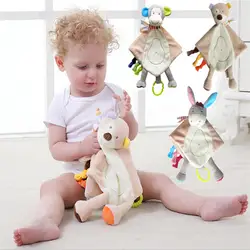 Детские плюшевые игрушки кашне носовой платок успокаивающее полотенце детские безопасности плюшевые животные кукла Прорезыватель для