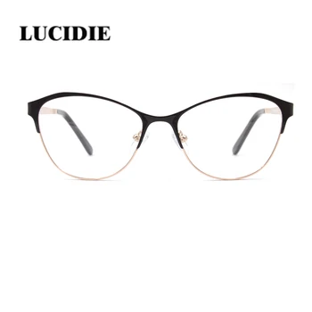 

Hot style 2019 stylish atmosphere lady stainless steel eyewear frame