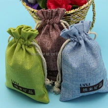 100 шт/партия CBRL джутовые/льняные сумки на шнурке и мешочек для орнамента/камеры, различные цвета, размер на заказ