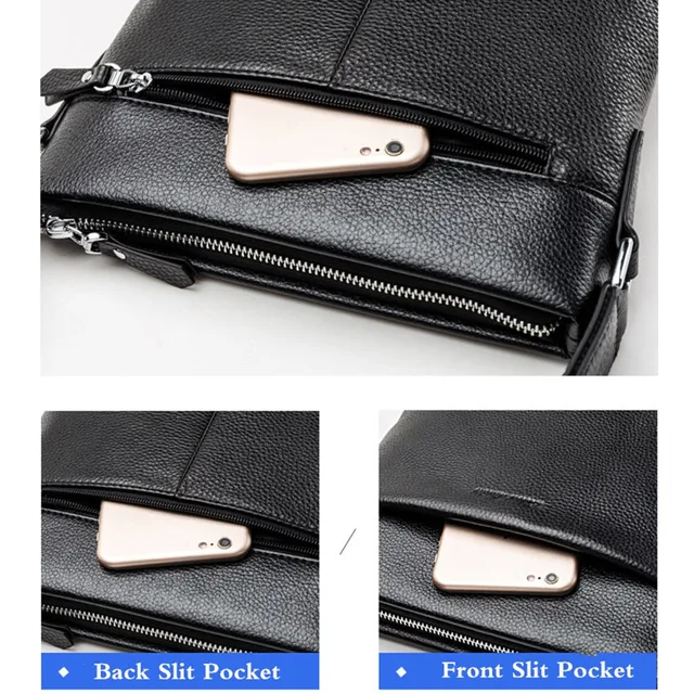BISON DENIM Genuine Leather Men Shoulder Bag Work Business Crossbody Bag Casual Side Bags Luxury Brand Best Gift Husband Father 6