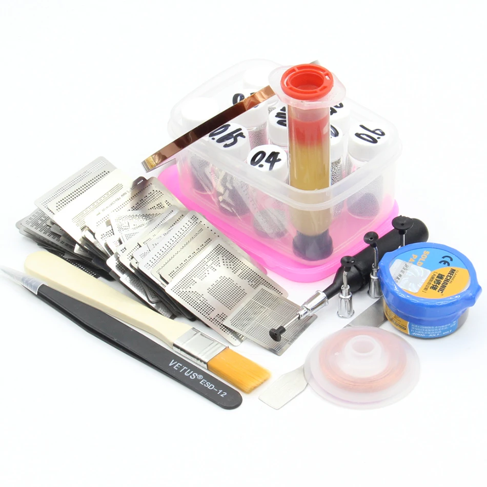 

New Upgrade 810/model BGA Stencil Bga Reballing Stencil Kit with direct heating Reballing station Replace 9PCS BGA Solder balls
