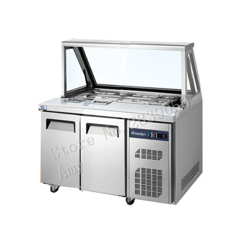 Pizza Display Salad Display Refrigerator Stainless Steel