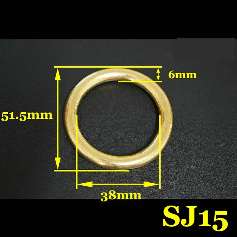 50 шт./лот 13 мм внутренний диаметр Кованые бесшовные цельные латунные желтые медные металлические круглые кольцевые прокладки аксессуары