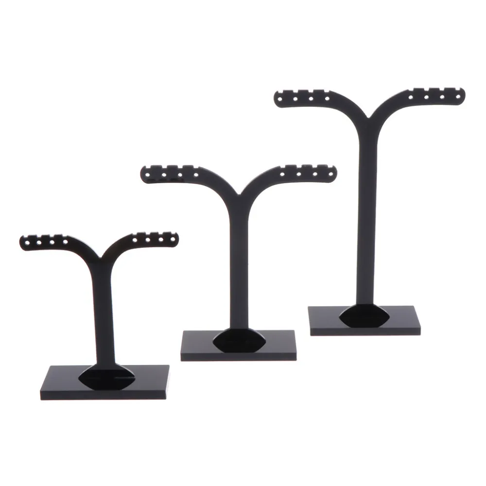 1 Set 3 Size Acrylic Earrings Display Shelf Stand Holder Jewelry Organizer Rack Jewelry Display