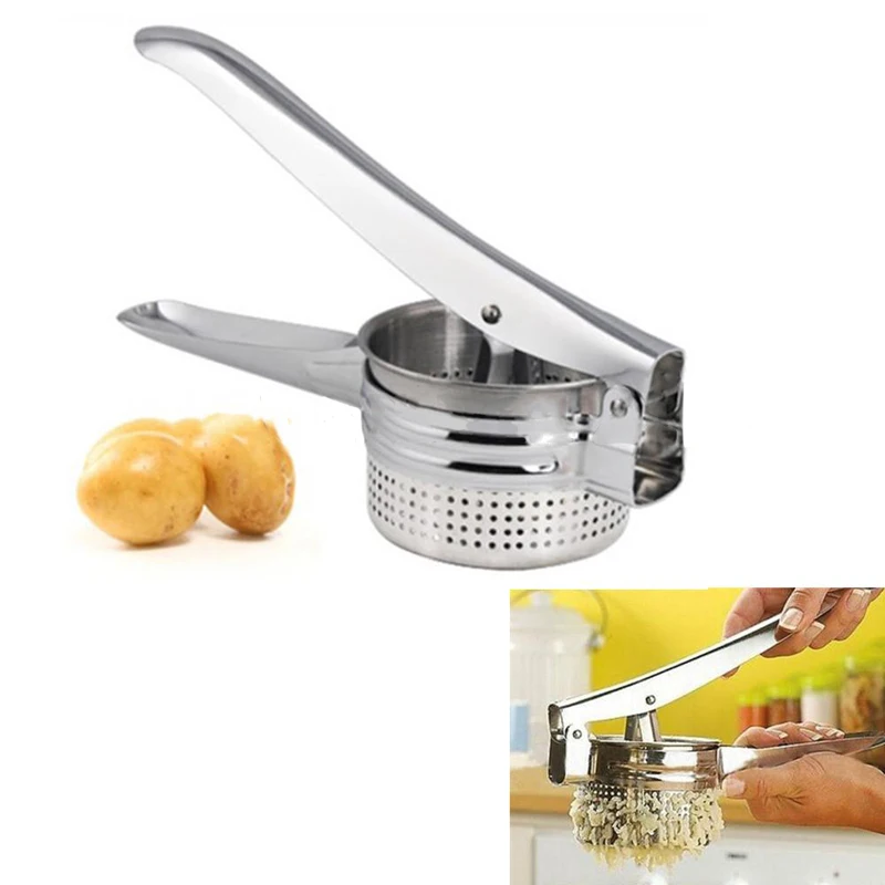 1pc Stainless Steel Potato Ricer Masher Fruit Vegetable Press Baby Food Maker Tool