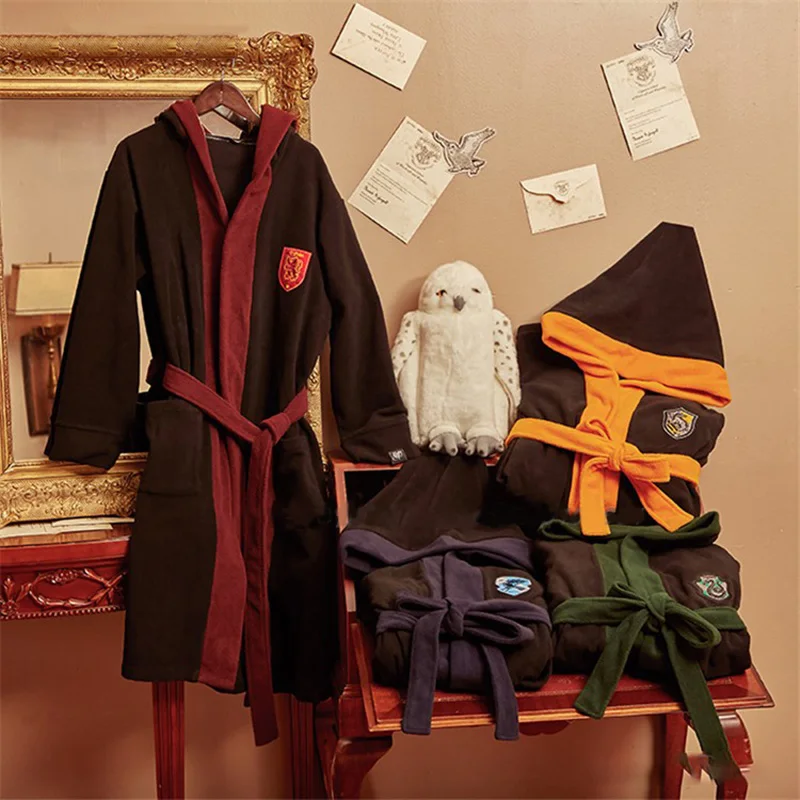 

Around the Harri Potter nightgown pajamas around the color matching home service loose magic school men and women to keep warm