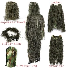 Tactical Camouflage Woodland Sniper Ghillie Suit Secretive Hunting Clothe Invisibility Cloak Clothing 3D camouflage Hunting set Tactical Camouflage Woodland Sniper Ghillie Suit Secretive Hunting Clothe Invisibility Cloak Clothing 3D camouflage Hunting set