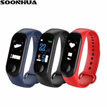 

SOONHUA M3 Waterproof Smart Wristband Blood Pressure Heart Rate Blood Oxygen Monitor Fitness Tracker Smart Sports Bracelet