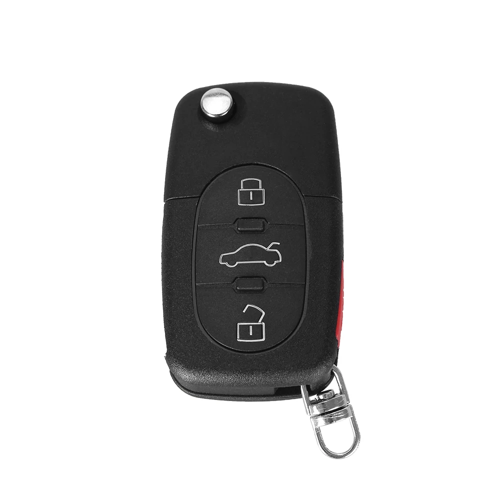Chiave Telecomando per Audi A4 A6 A8 TT With Blade 3+1 buttons CR2032 -