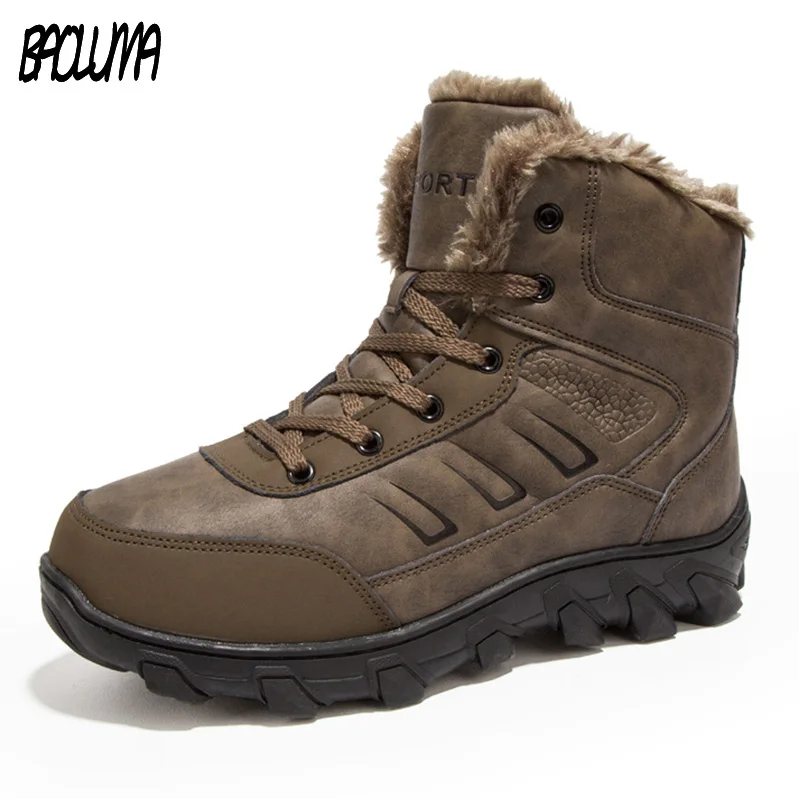 Günstig Echtes Leder Männer Winter Stiefel Kampf Stiefeletten Arbeiten Atmungsaktive Langlebig Männer Armee Kräfte Gummi Mid kalb High Top stiefel Schuhe