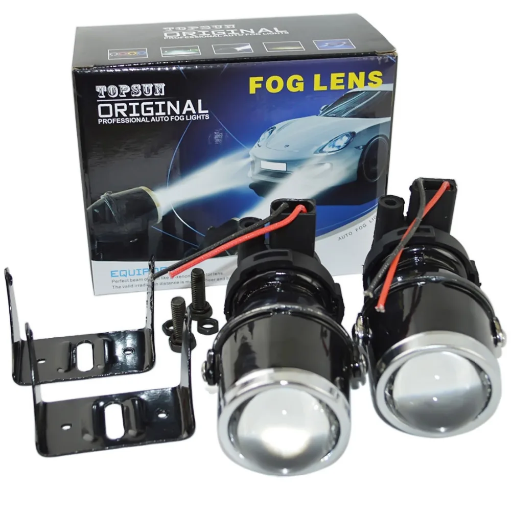 1pair 12V/35W 4300K car auto fog halogen projector lens H3 halogen hid