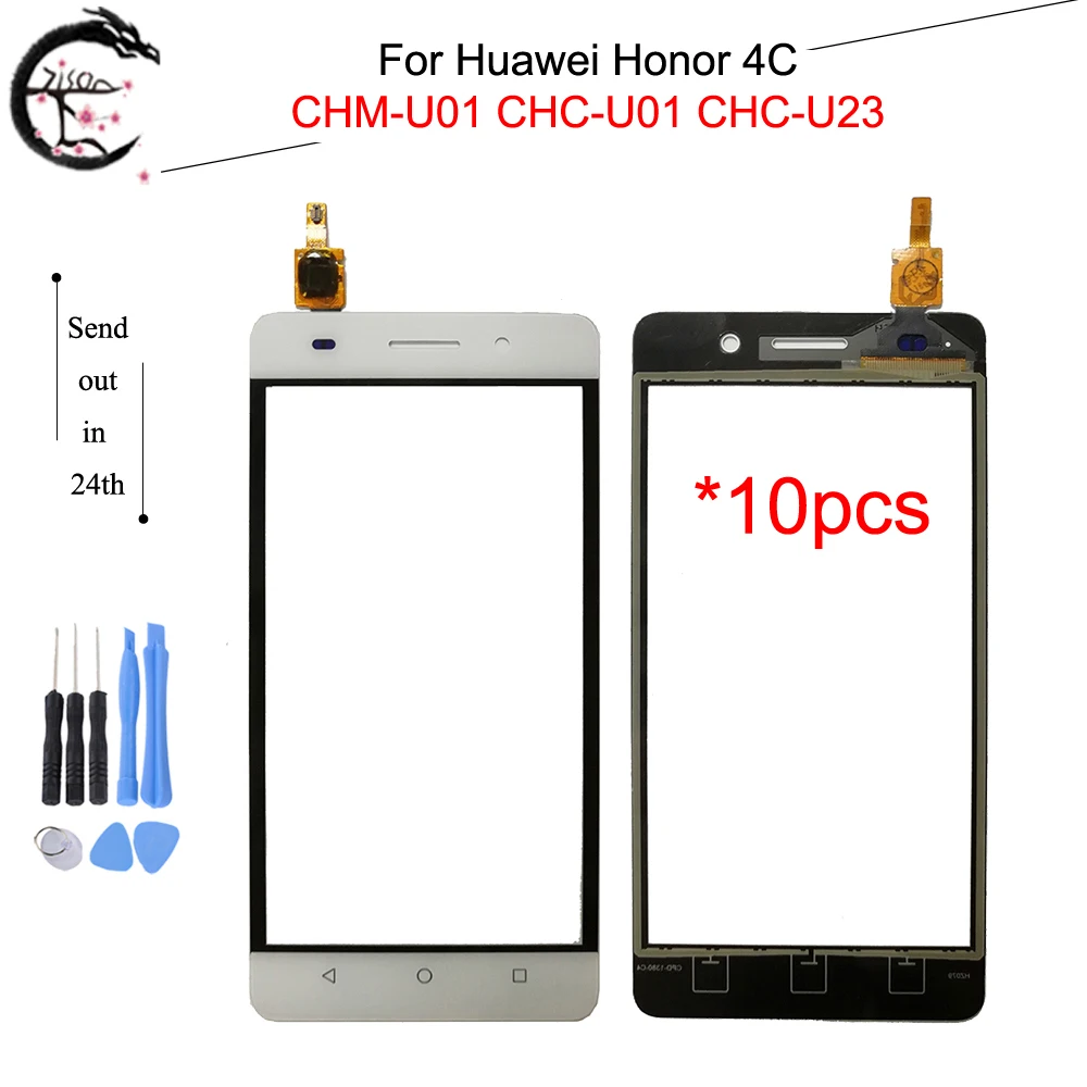 10 шт. сенсорный Панель для Huawei Honor 4C CHM-U01 CHC-U01 CHC-U23 Сенсорный экран Внешний Стекло со шлейфом Honor4C Сенсор планшета