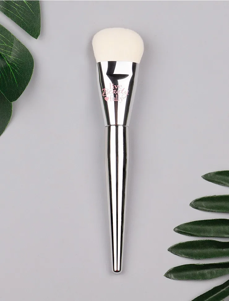 1 pezzo Pennello per fondotinta Crema BB liquida Fondotinta Contouring Make up Strumento di bellezza per capelli sintetici ad angolo rotondo - immagine 3
