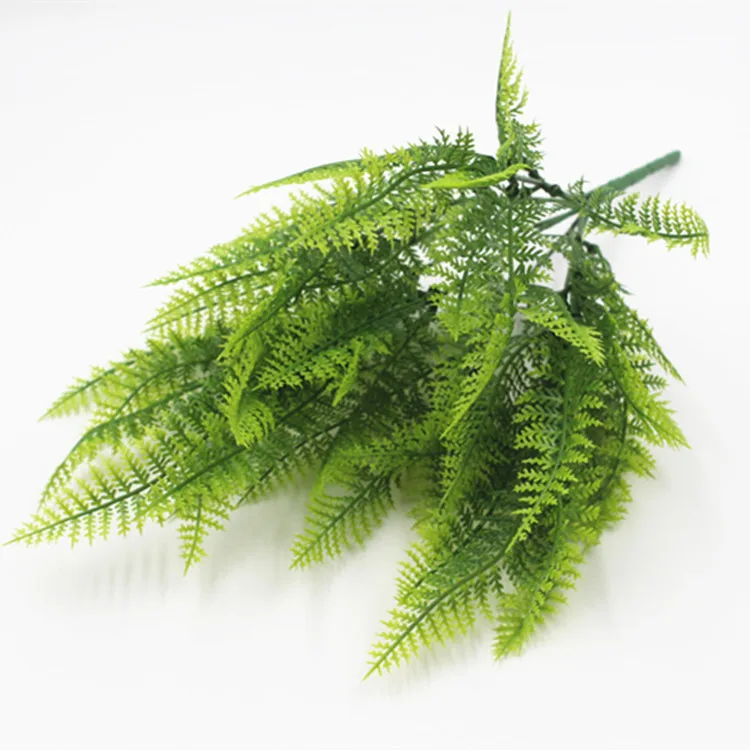 

direct sale simulation fern green plant potted flower arranging plastic material with 7 fork Persian grass ferns