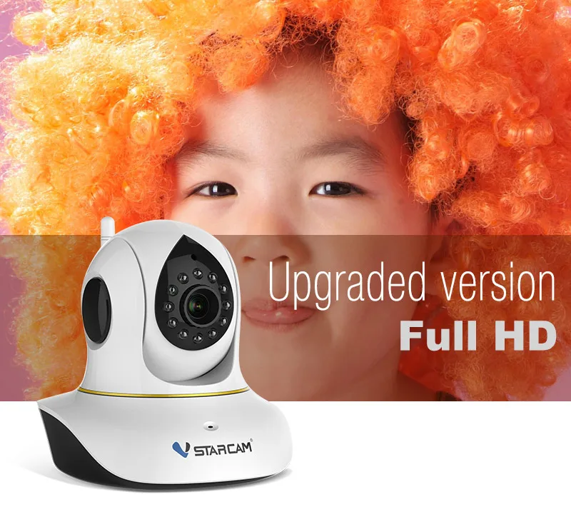 Vstarcam C38S 2.0MP FULL HD Беспроводная ip-камера 1080P инфракрасная аудио запись 128G TF слот для карты безопасности CCTV внутренняя веб-камера