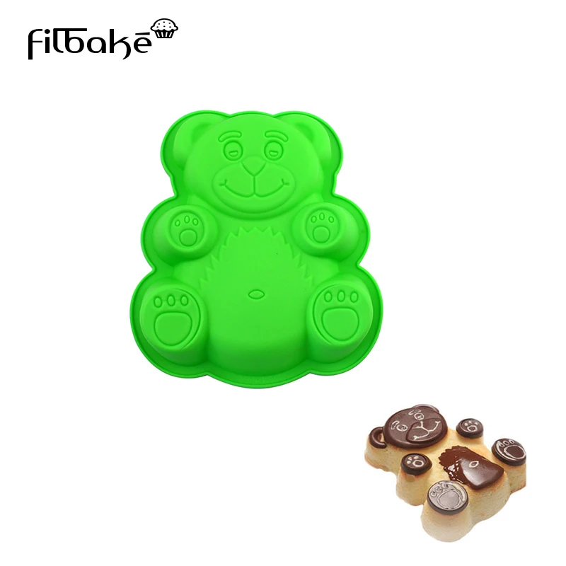 FILBAKE форма для печенья в форме большого плюшевого медведя, форма для выпечки, форма для торта, форма для торта, силиконовая форма для выпечки, Аксессуары для выпечки