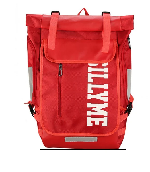 

Street Trend Reflect Light Backpacks Hip-hop Style Personality Letters Students Backpacks Unisex High Capacity Travel Bags D173