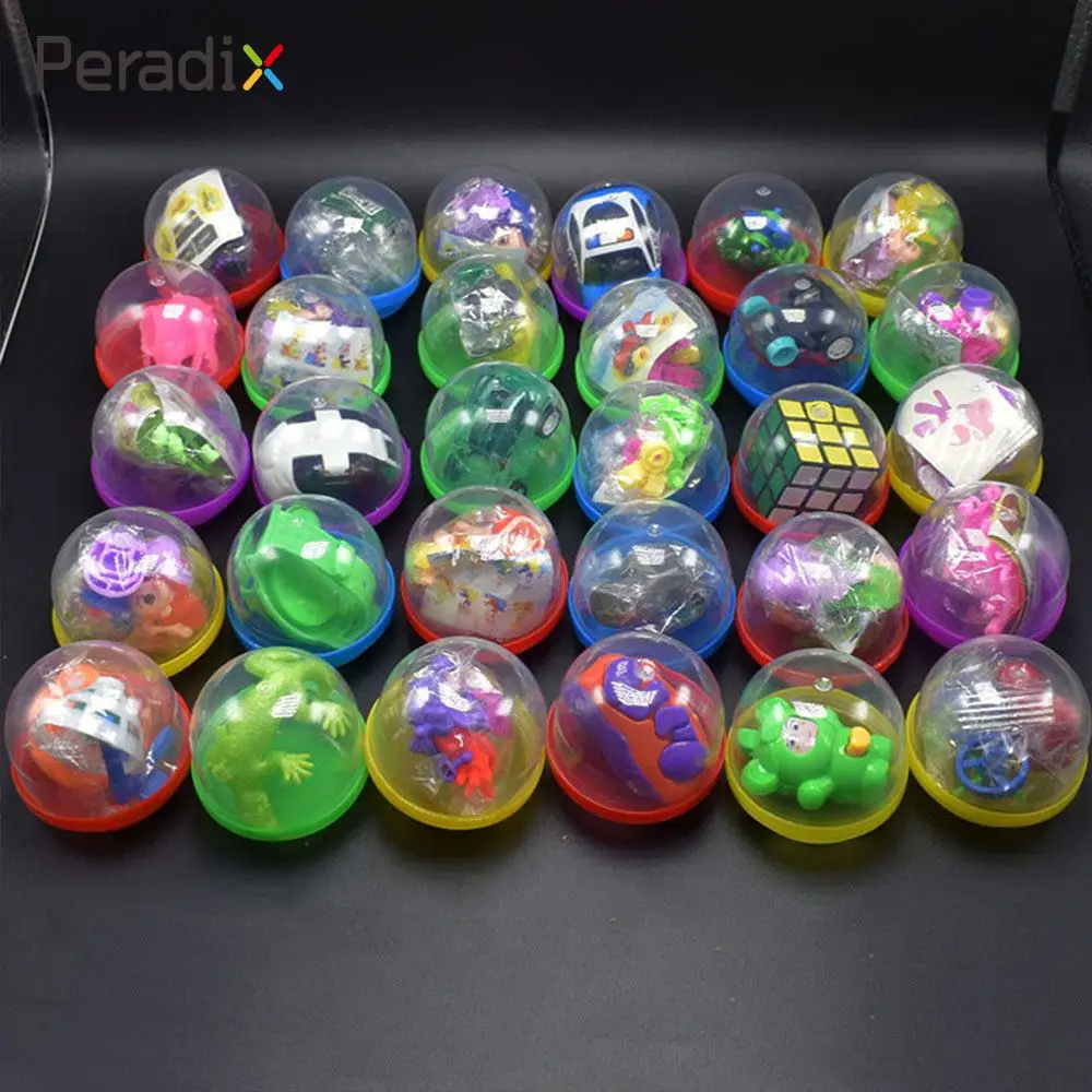 

10Pcs/Set Round Shaped 45mm Capsule Toys Ball Operational Interactive Gifts Kids children Round color twisted egg random style