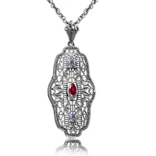 Szjinao Южно-корейские модные украшения темперамент Женский Серебрянные серьги в стиле ретро Рубин 925 стерлингового серебра ювелирные изделия оптом