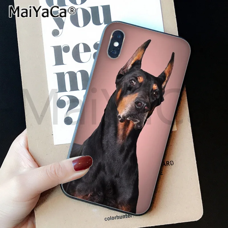 MaiYaCa животное такса собака добермана черный корпус телефона чехол для iphone 11 pro X XS MAX 66S 7 7plus 8 8Plus 5S SE XR