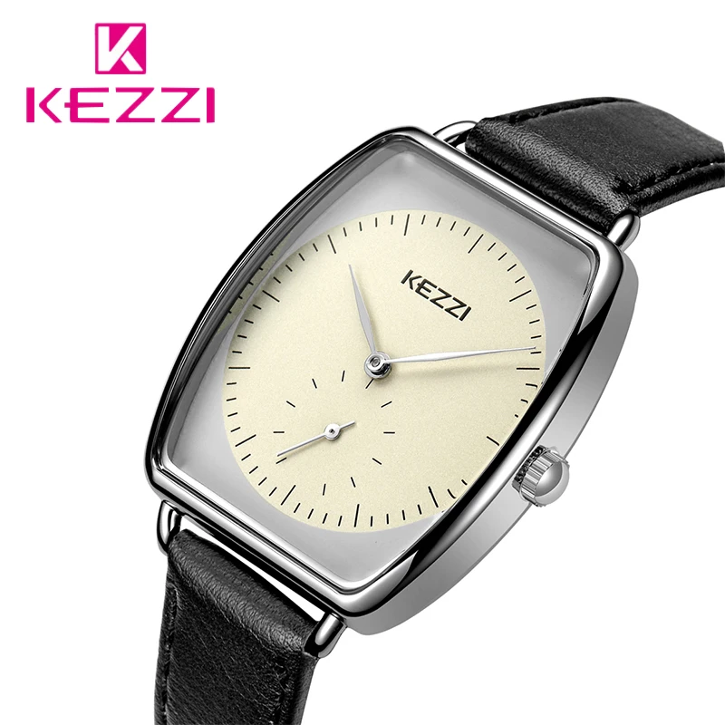 

Kezzi Fashion Quartz Watches Women Rose Gold Ladies Business Watches Casual Dress Leather Strap Female Watch Relogio Feminino
