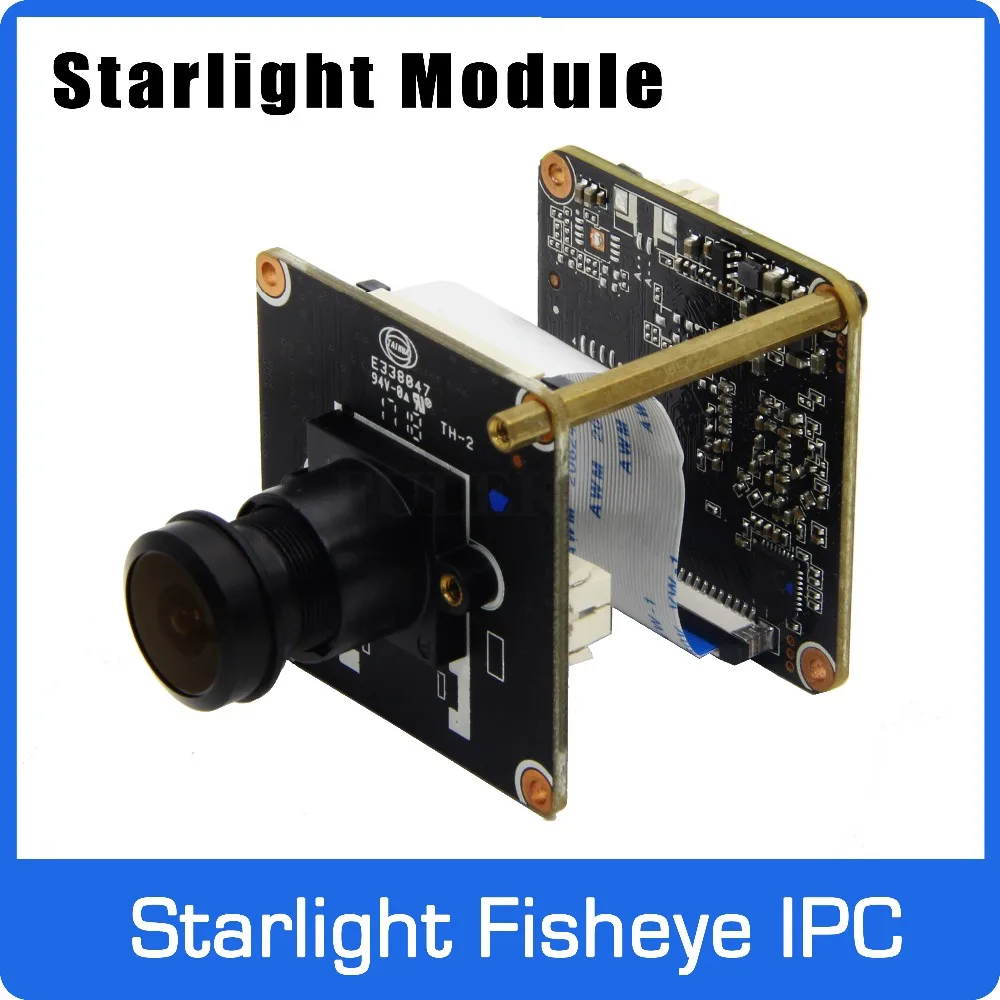 

Starlight IP Camera 1080P 185 degree Fisheye Lens H265 Module Board use SONY IMX307 Sensor Free Shipping