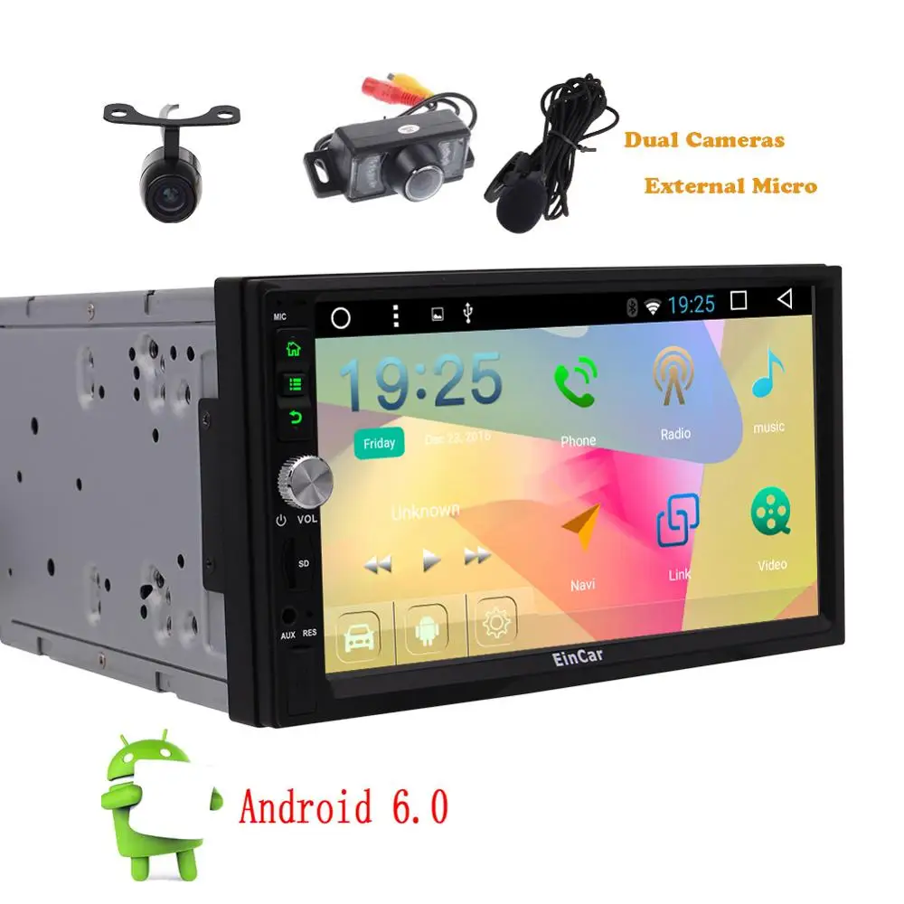 Sale Eincar 7inch 2 din GPS Android Car Stereo GPS Navigation 6.0 Microphone Front&Backup Cameras support Mirror link Wifi Bluetooth 2 Sale Eincar 7inch 2 din GPS Android Car Stereo GPS Navigation 6.0 Microphone Front&Backup Cameras support Mirror link Wifi Bluetooth 2
