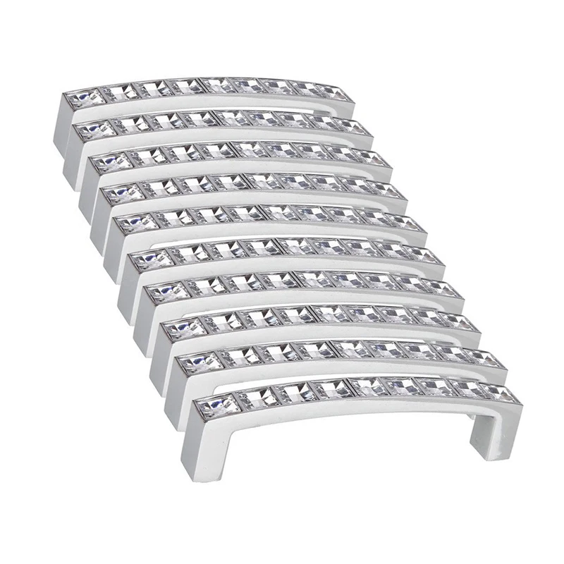 

10 pieces Crystal Bar handle Furniture handle Cupboard handle Drawer handle Kitchen cabinet Drawer Door handle Hole spacing si