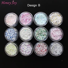 12 бутылок/партия, рождественские цвета с белым шестигранником, блестящий порошок для ногтей, блестки, цветные с порошком наконечники, дизайн ногтей, рождественские декорации, подарки